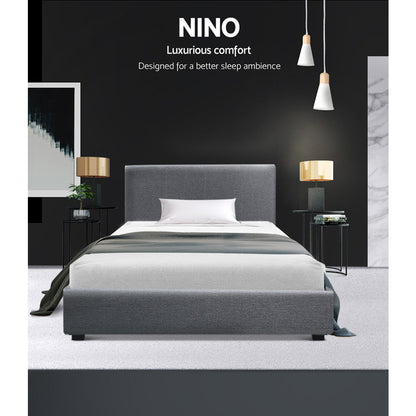 Marlow King Single Gas-Lift Storage Bed Frame – Grey