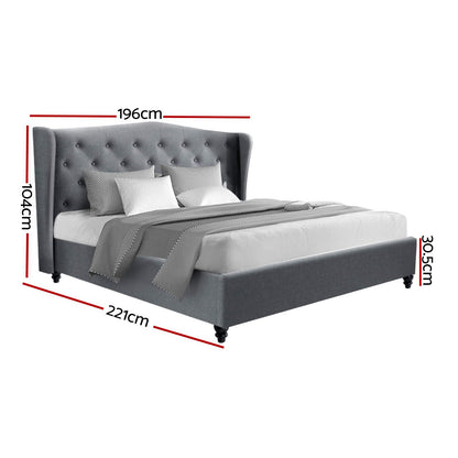 Bed Frame King Size Grey PIER