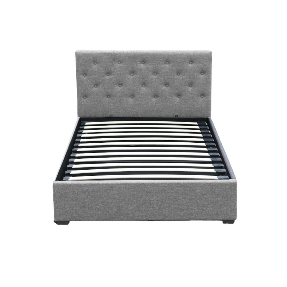 Acacia King Single Gas-Lift Storage Bed Frame – Grey