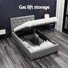 Acacia King Single Gas-Lift Storage Bed Frame – Grey