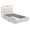 Cooper King Single Gas-Lift Storage Bed Frame – White