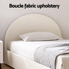 Uluru King Single Gas-Lift Storage Bed Frame – Boucle Fabric