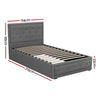 Cooper King Single Gas-Lift Storage Bed Frame – Grey Timber