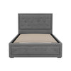 Cooper King Single Gas-Lift Storage Bed Frame – Grey Timber