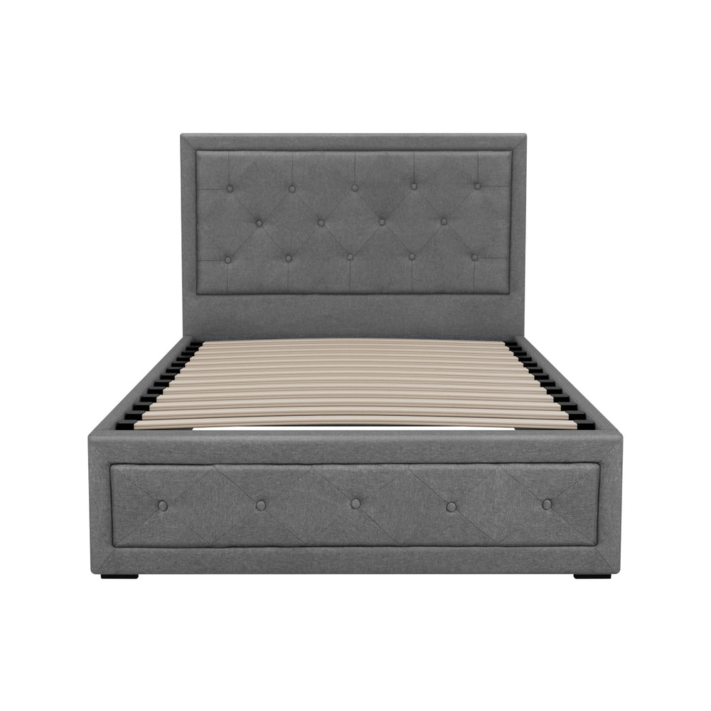 Cooper King Single Gas-Lift Storage Bed Frame – Grey Timber