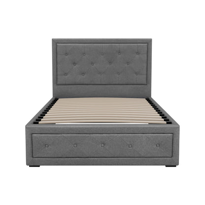 Cooper King Single Gas-Lift Storage Bed Frame – Grey Timber