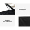 Luna King Single LED Gas-Lift Bed Frame – Black