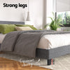 HarbourView King Upholstered Bed Frame – Grey Linen