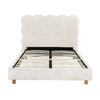 Byron King Single Boucle Fabric Bed Frame – White