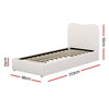 Dara Single Bouclé Bed Frame – Beige