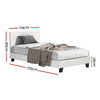Aurora King Single Bouclé Bed Frame – Neutral