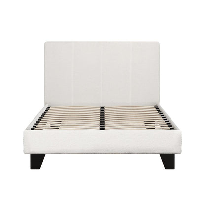 Aurora King Single Bouclé Bed Frame – Neutral