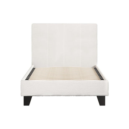 Neo Single Boucle Bed Frame – Cream