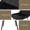 Artiss 4x Dining Chairs Velvet Tufted Kitchen Lounge Cafe Accent Chair Black