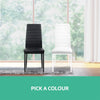 Artiss Dining Chairs Set of 4 Leather Channel Tufted Black