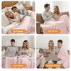 Giselle Electric Throw Rug Double Size 200x180cm Fleece Flannel Heated Blanket Pink