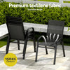Gardeon 7PC Outdoor Dining Set Table and Chairs Patio Furniture Garden Bistro Set Black