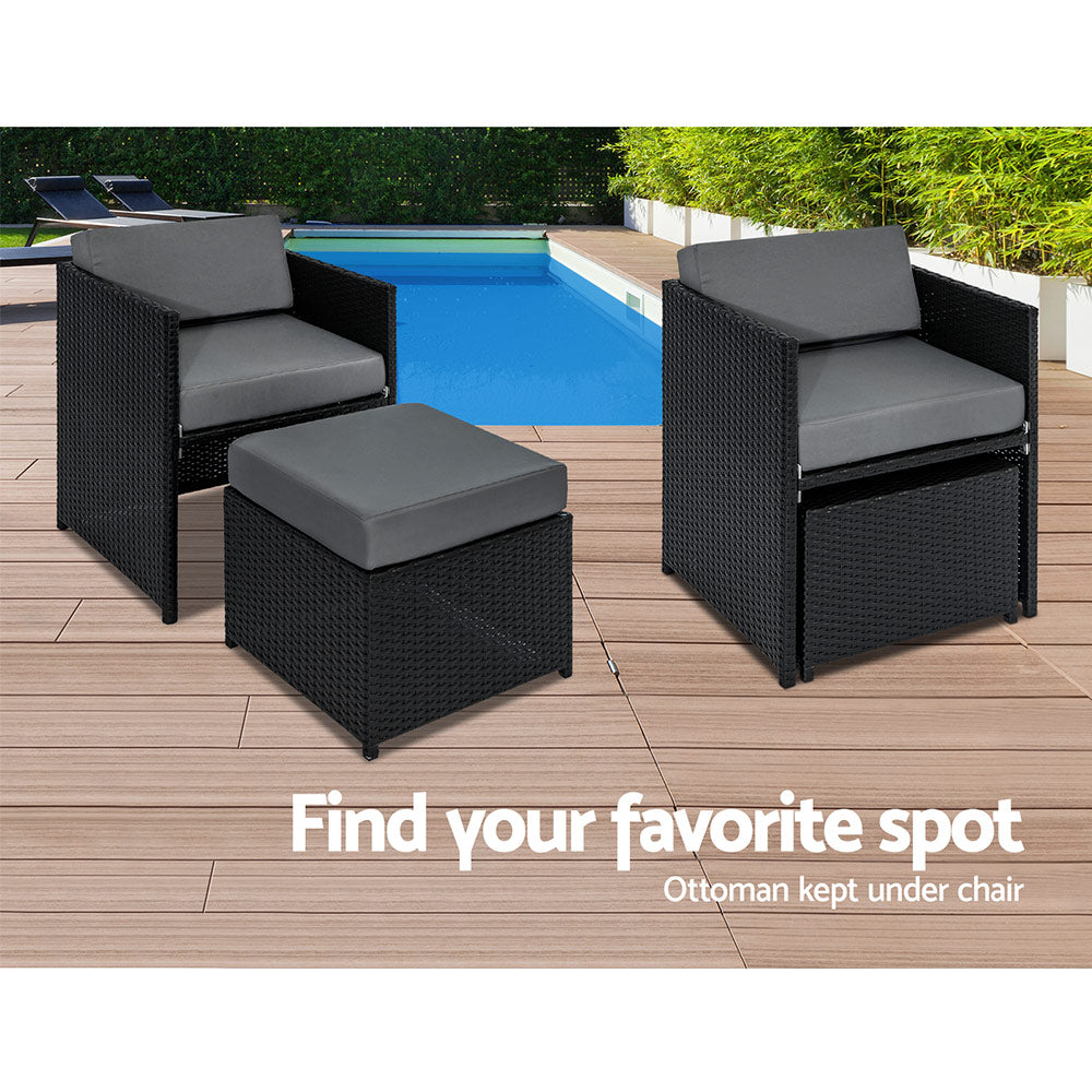 13-Piece Outdoor Dining Set - Charcoal