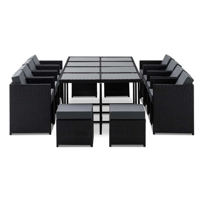 13-Piece Outdoor Dining Set - Charcoal