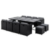 13-Piece Outdoor Dining Set - Charcoal