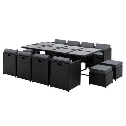 13-Piece Outdoor Dining Set - Charcoal