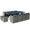 12-Seater Outdoor Dining Set - Grey