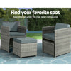 12-Seater Outdoor Dining Set - Grey