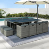 12-Seater Outdoor Dining Set - Grey