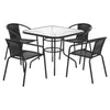 5-Piece Rattan Outdoor Dining Set