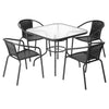 5-Piece Rattan Outdoor Dining Set