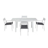 Gardeon Outdoor Dining Set 5 Piece Aluminum Extendable Table Setting White