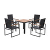 Gardeon 5PCS Outdoor Dining Set Table and Chairs Patio Garden Furniture Bistro Set