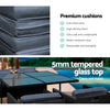 5-Seater Outdoor Dining Set - Black