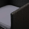 5-Seater Outdoor Dining Set - Black
