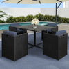 5-Seater Outdoor Dining Set - Black