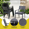9-Piece Aluminum Extendable Outdoor Dining Set - Black