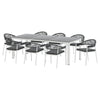 9-Piece Outdoor Rope Dining Set - White