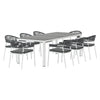 9-Piece Outdoor Rope Dining Set - White