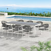 9-Piece Outdoor Rope Dining Set - White