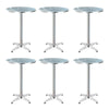 Gardeon Set of 6 Outdoor Bar Table Aluminium Round 70/110CM