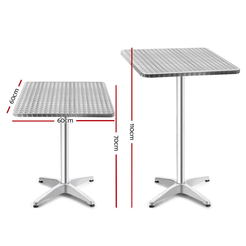 60x60cm Stainless Steel Folding Bar Table
