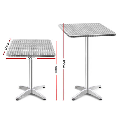 60x60cm Stainless Steel Folding Bar Table