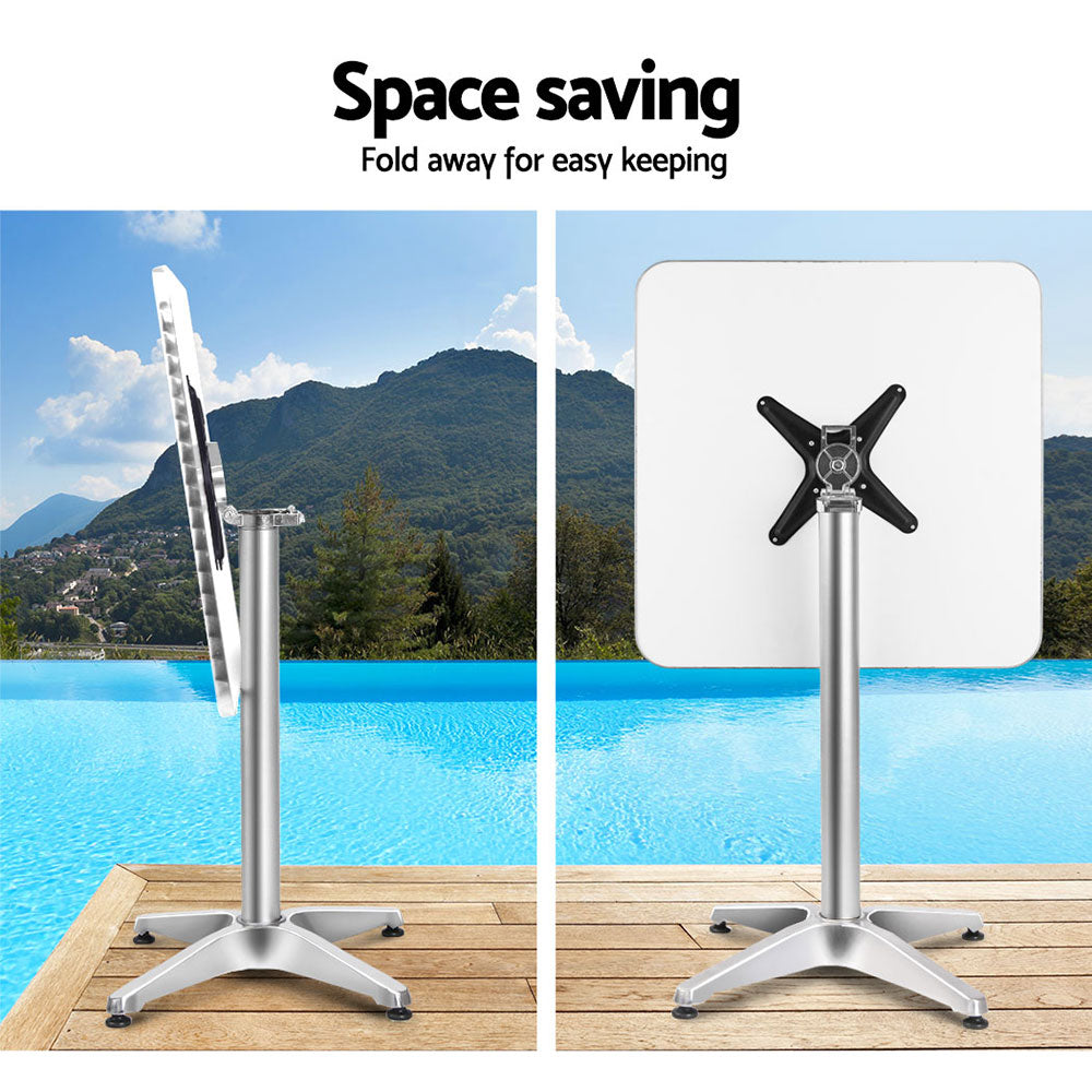 60x60cm Stainless Steel Folding Bar Table