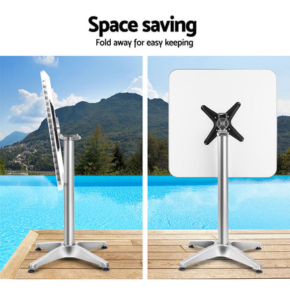 60x60cm Stainless Steel Folding Bar Table