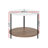 Artiss Coffee Table Side Table Round White Cedric