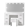 Gold Coast Hollywood LED Dressing Table Set with Mirror & Stool