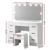 Gold Coast Hollywood LED Dressing Table Set with Mirror & Stool