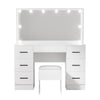 Gold Coast Hollywood LED Dressing Table Set with Mirror & Stool