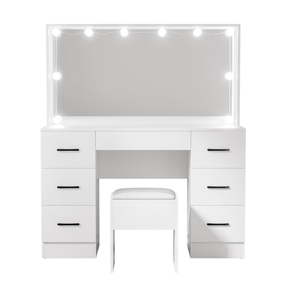 Gold Coast Hollywood LED Dressing Table Set with Mirror & Stool