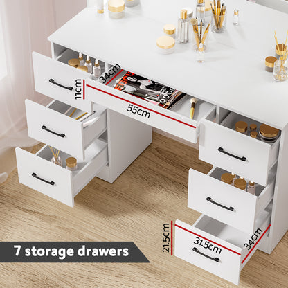 Gold Coast Hollywood LED Dressing Table Set with Mirror & Stool